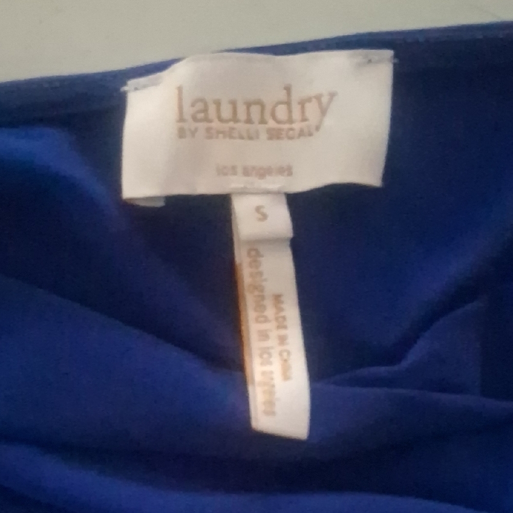 Laundry By Shelli Segal Royal Blue Ruched Boatneck Bodycon Mini Dress S - Picture 3 of 7
